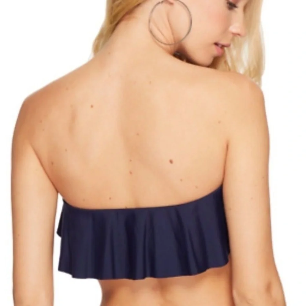 L Space Monica Wise Women Bikini Blue Lynn Tube Top Swimwear Small Swim NEW. 821